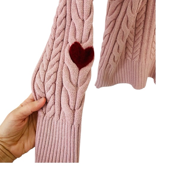 HAND CRAFTED Needle Felted Hearts Sweater - Picture 5 of 10